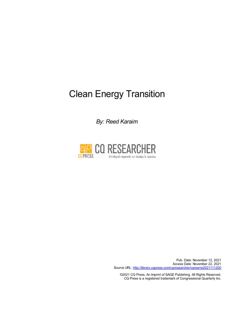 Clean Energy Transition November 12 2021 | PDF | Climate Change ...