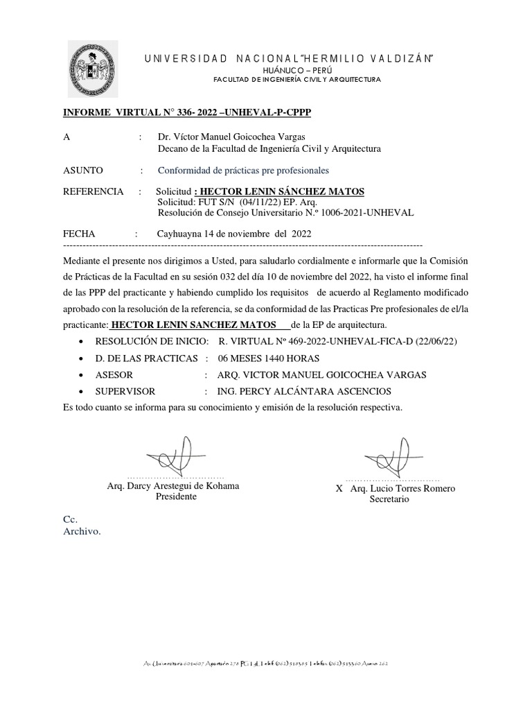 Informe 336 2022 p cppp hector lenin sanchez matos arq conformidad