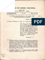 O ofício de etnólogo e os desafios do trabalho de campo