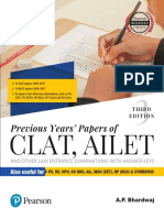 Previous Years Papers of CLAT, AILET and Other Law Entrance Examinations (A. P. Bhardwaj)