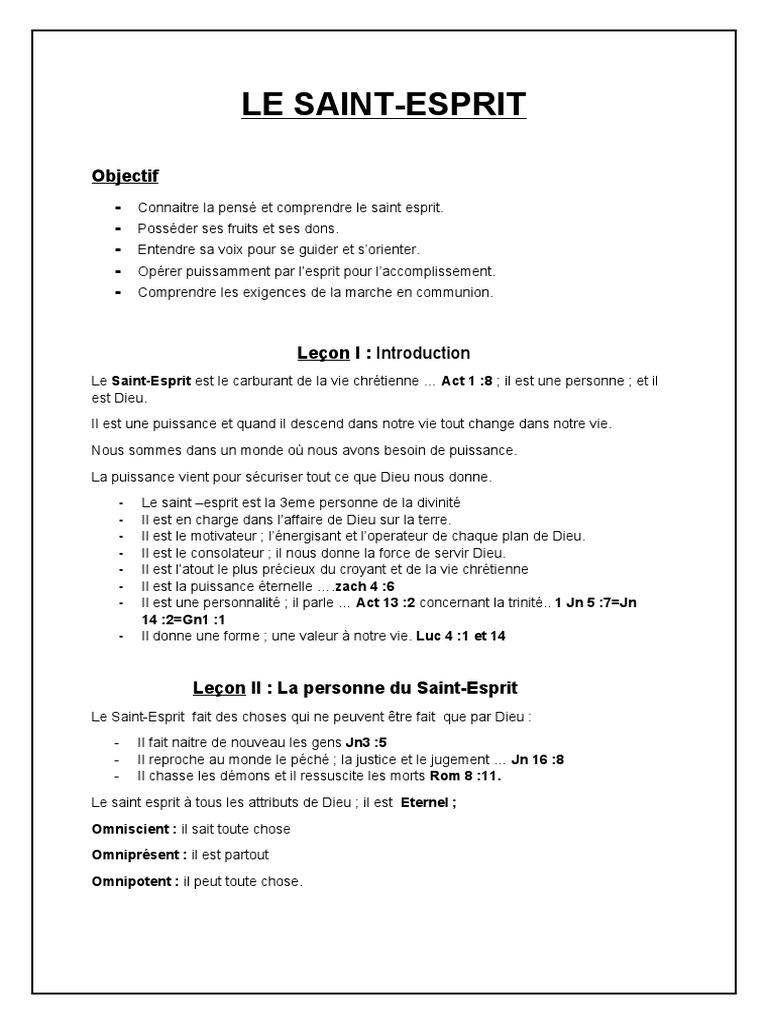 Comprendre le Saint-Esprit et ses dons | PDF | Saint-Esprit | Jésus