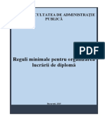 Organizarea Lucrării de Diplomă