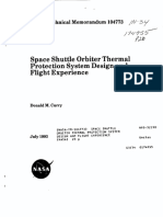 NASA Space Shuttle Orbiter Thermal Protection System Flight Experience