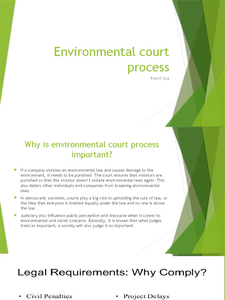 Environmental Court Process PDF Lawsuit Clean Water Act