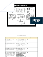 Guión técnico publicitario de 30 segundos para Frutitas