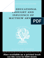 W.F. Connell - The Educational Thought and Influence of Matthew Arnold_ International Library of Sociology (2003)