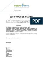 Certificado trabajo heladería Guayaquil