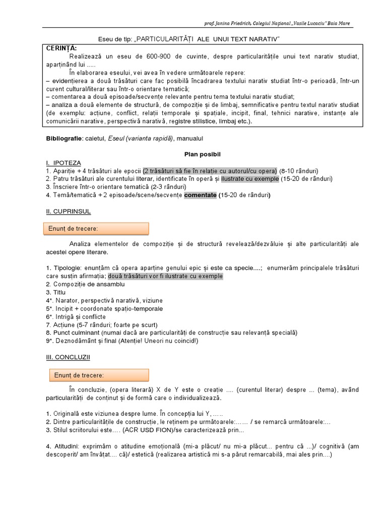 Algoritm - Partic Text Narativ | PDF