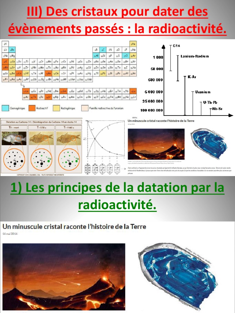 Datation par radioactivité et Carbone 14 | PDF | Radioactivité | Noyau ...