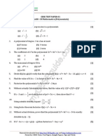 09 Mathematics Polynomials Test 01
