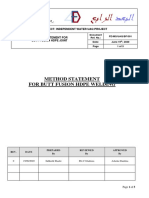 Method Statement Hdpe - Uaq Independent Water Project - 150 Migd