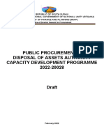 South Sudan Public Procurement Capacity Development Programme 2022-2028