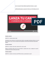 Lanza Tu Canal de Youtube en 3 Semanas