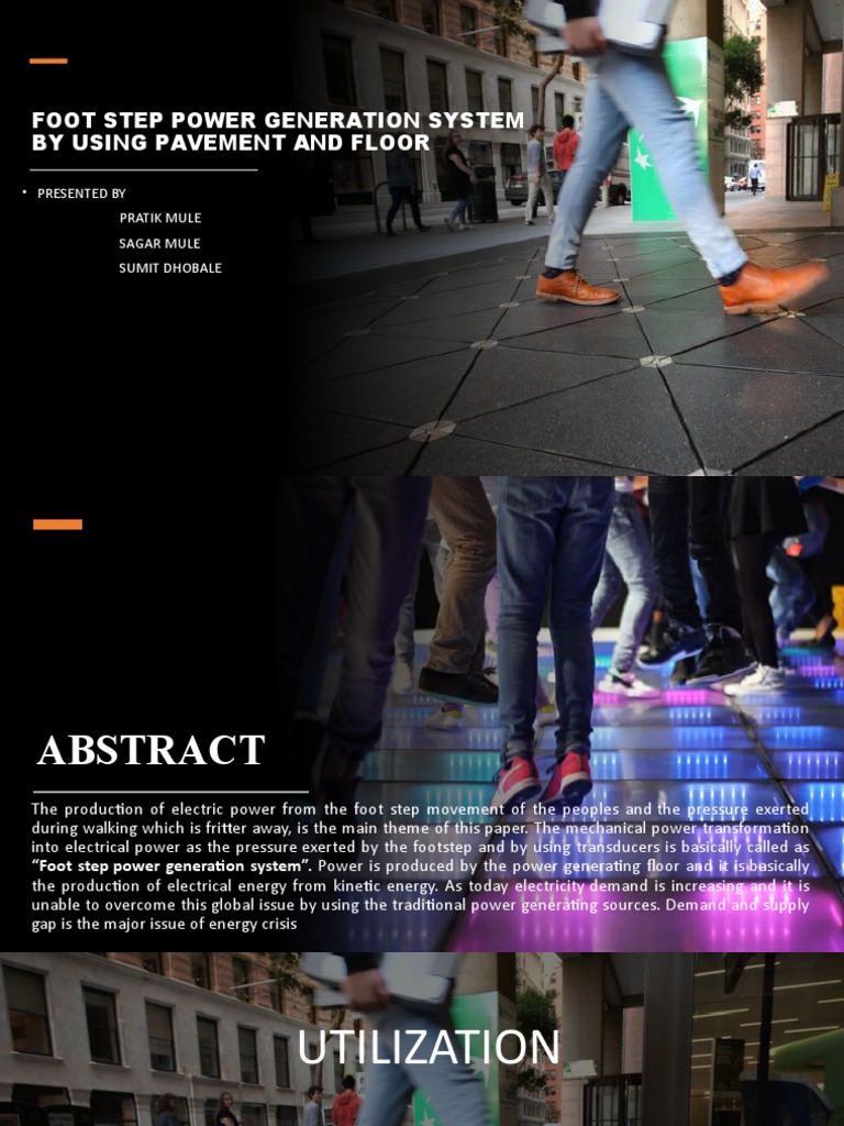 Generating Electricity from Footsteps A Proposed Foot Step Power