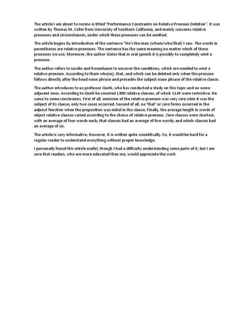 Реферирование статьи на тему "functions of that in english language ...