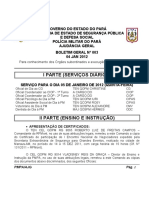 Boletim Geral da Polícia Militar do Pará anuncia serviços diários e eventos de formação