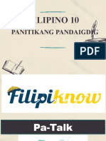 Filipino 10: Panitikang Pandaigdig