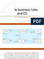 Sample Business Rules and Erd