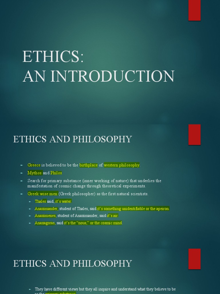 Ethics Lesson 1 An Introduction | PDF | Socrates | Plato