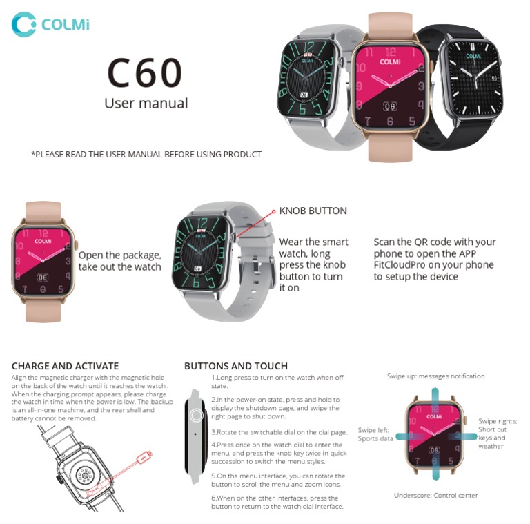 COLMI C60 User Manual | PDF | Graphical User Interfaces | Mobile App