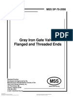 MSS SP-70 Gray Iron Gate Valves Flanged and Threaded Ends