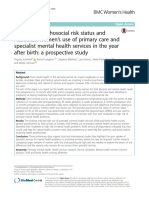 Antenatal Psychosocial Risk Status and Australian Women's Use of Mrimary Care