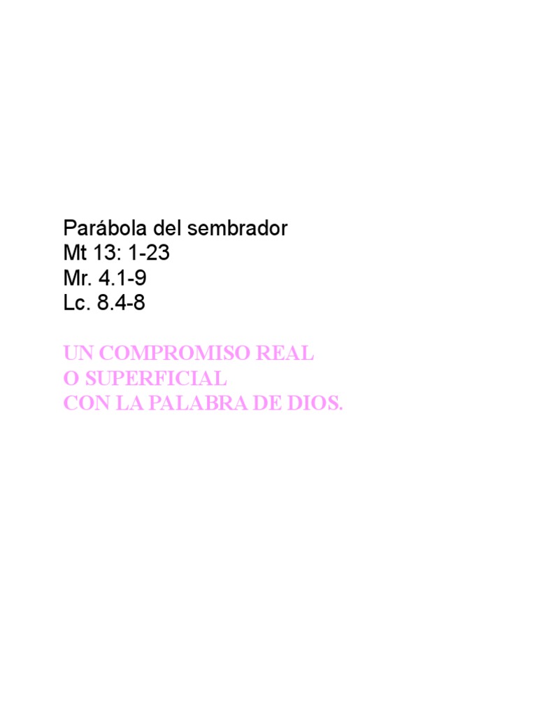 Compromiso Real con la Palabra de Dios | PDF | Fe | Jesús