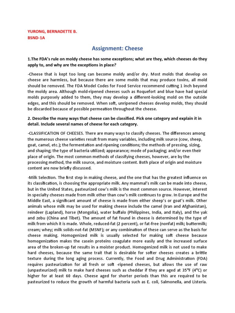 The Science of Cheese An InDepth Look at Classification, Storage, Flavor Development, and FDA