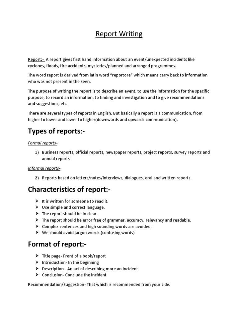 Report Writing | PDF