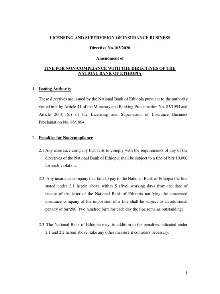 103 Amendment of Fine For Non Compliance With The Directive of The | PDF
