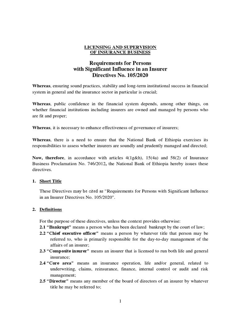 105 2020 Requirements For Persons With Significant Influence in | PDF ...