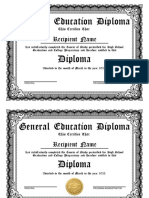 GED Certificate Awarded in March 2022