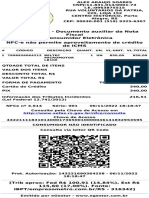DANFE NFC-E - Documento Auxiliar Da Nota Fiscal de Consumidor Eletrônica NFC-e Não Permite Aproveitamento de Crédito de Icms
