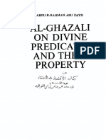 Al-Ghazali On Divine Predicates and Their Property