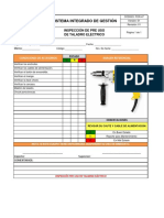 Inspección pre uso taladro eléctrico checklist