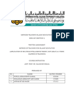 Written Assignment Method Teaching ISED II