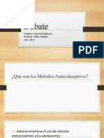 Debate sobre anticonceptivos en adolescentes