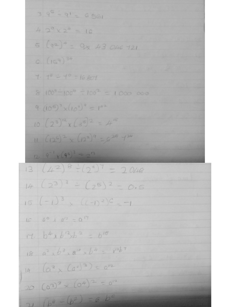 Laws of Indices 1 Assignment Edward Dhlamini PDF
