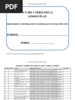 Ict Jhs 1 Term 1 Lesson Plan Draft 2018