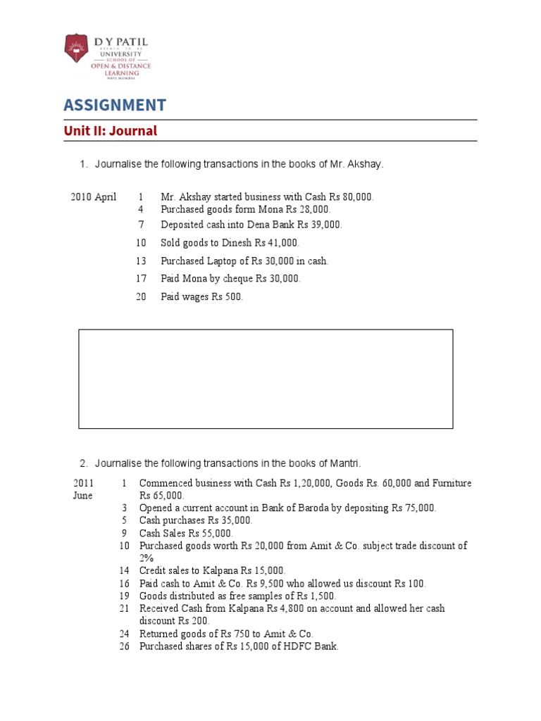 Journal Entries for Mr. Akshay and Mantri | PDF