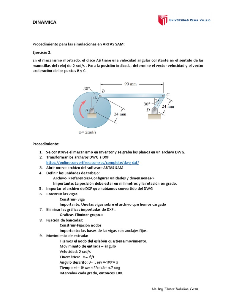 Simulación de Mecanismos en ARTAS SAM | PDF | Rotación | Velocidad