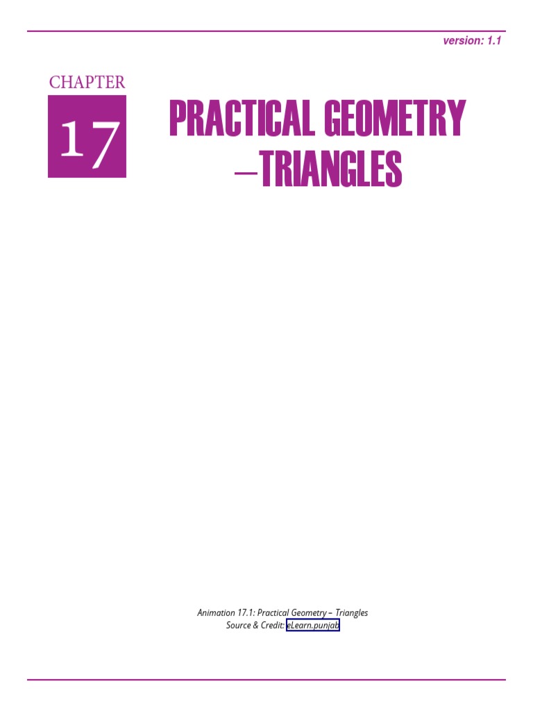 Practical Geometry: Triangle Constructions | PDF | Triangle | Rectangle