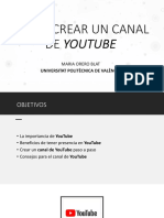 O Crear Un Canal de Youtube