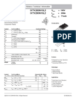Littelfuse Discrete MOSFETs N-Channel Linear IXT 200N10 Datasheet PDF