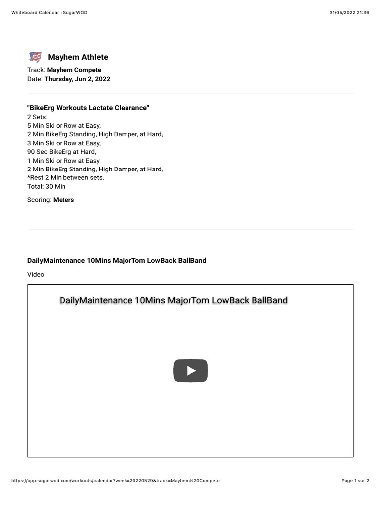 COMPETITOR DAY 7 Crossfit Mayhem | PDF