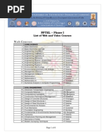 Download NPTEL List of Courses - Phase I by K Sudarshana Reddy SN61843465 doc pdf