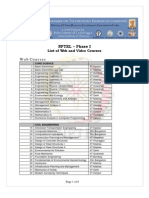 NPTEL List of Courses - Phase I