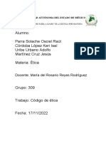 Codigo de Etica Con El Medio Ambiente