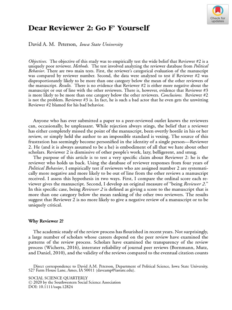 Dear reviwer 2 go f yourself pdf categorical variable science