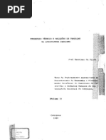 Progresso Tecnico e Relacoes de Trabalho Na Agricultura Paulista